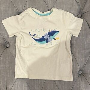 Tommy Bahama Cream and Blue Whale Tee